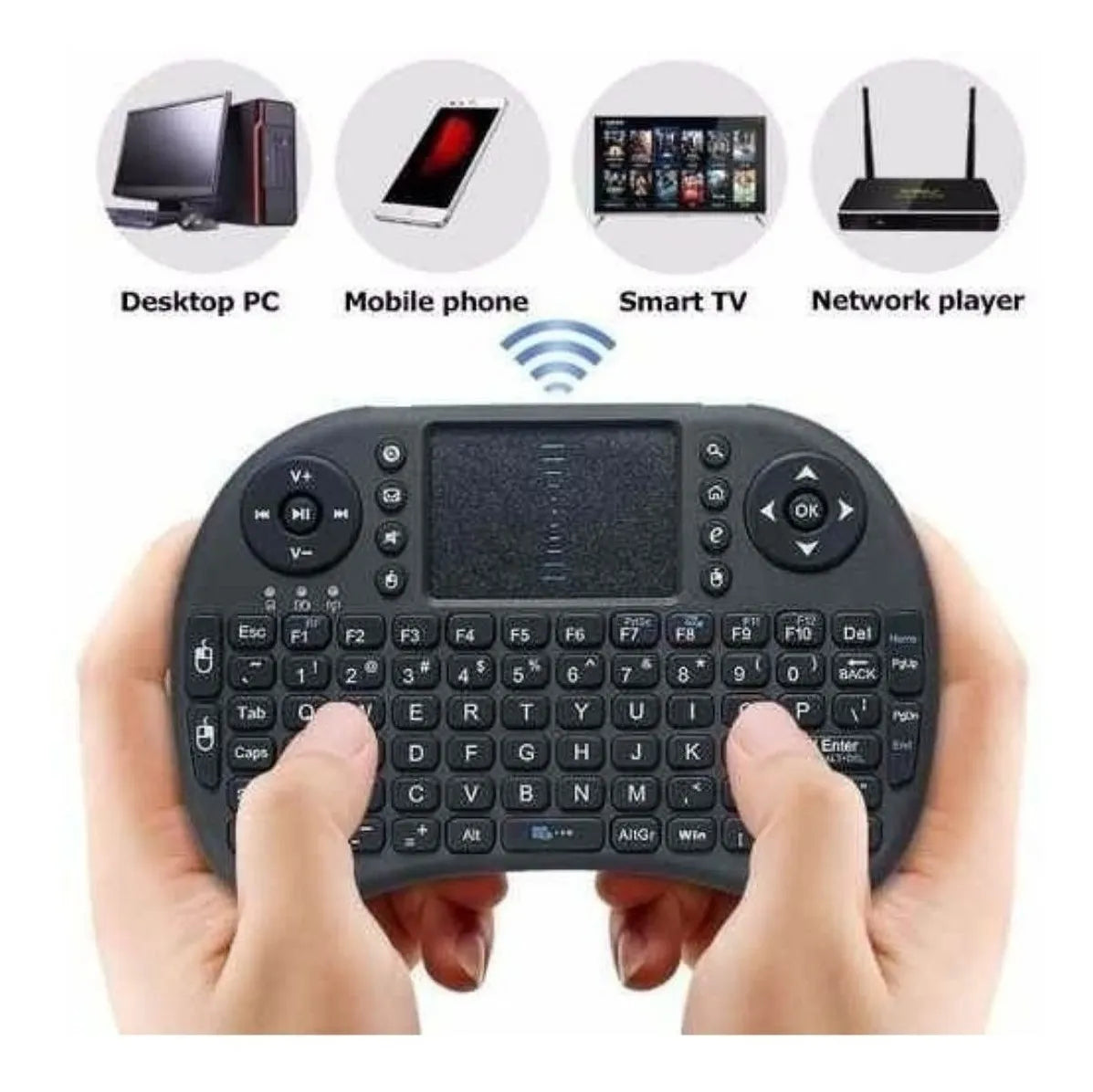 Mini Clavier Sans Fil Rechargeable Rétro-Éclairé – Compatible Smart TV, PC, Android Box