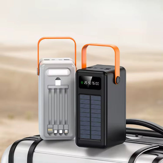 Powerbank Solaire 185000 mAh – Charge Rapide + Lampe LED + Ultra Autonomie