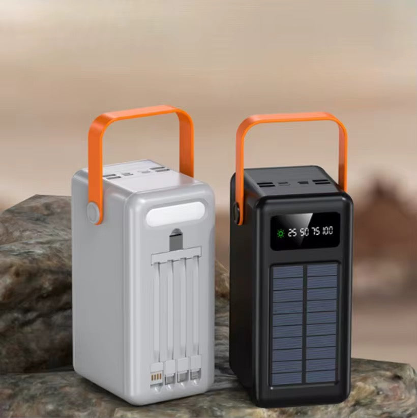 Powerbank Solaire 185000 mAh – Charge Rapide + Lampe LED + Ultra Autonomie