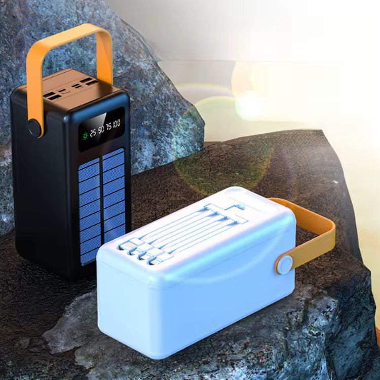 Powerbank Solaire 185000 mAh – Charge Rapide + Lampe LED + Ultra Autonomie
