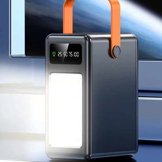 Powerbank Solaire 185000 mAh – Charge Rapide + Lampe LED + Ultra Autonomie