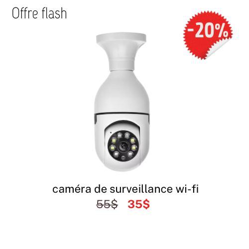 Caméra de Surveillance WiFi 360° – Vision Nocturne & Détection de Mouvement
