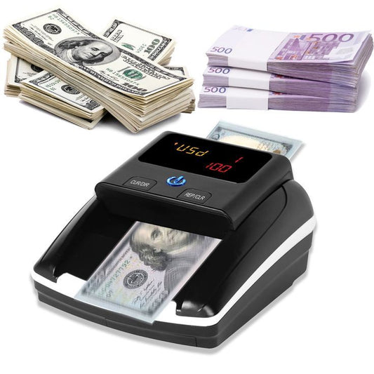 Détecteur de Faux Billets Professionnel – Compteur Automatique de Billets USD/EUR