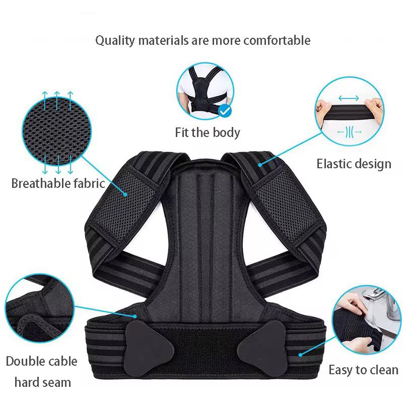 Correcteur de posture réglable – Soutien dos & épaules