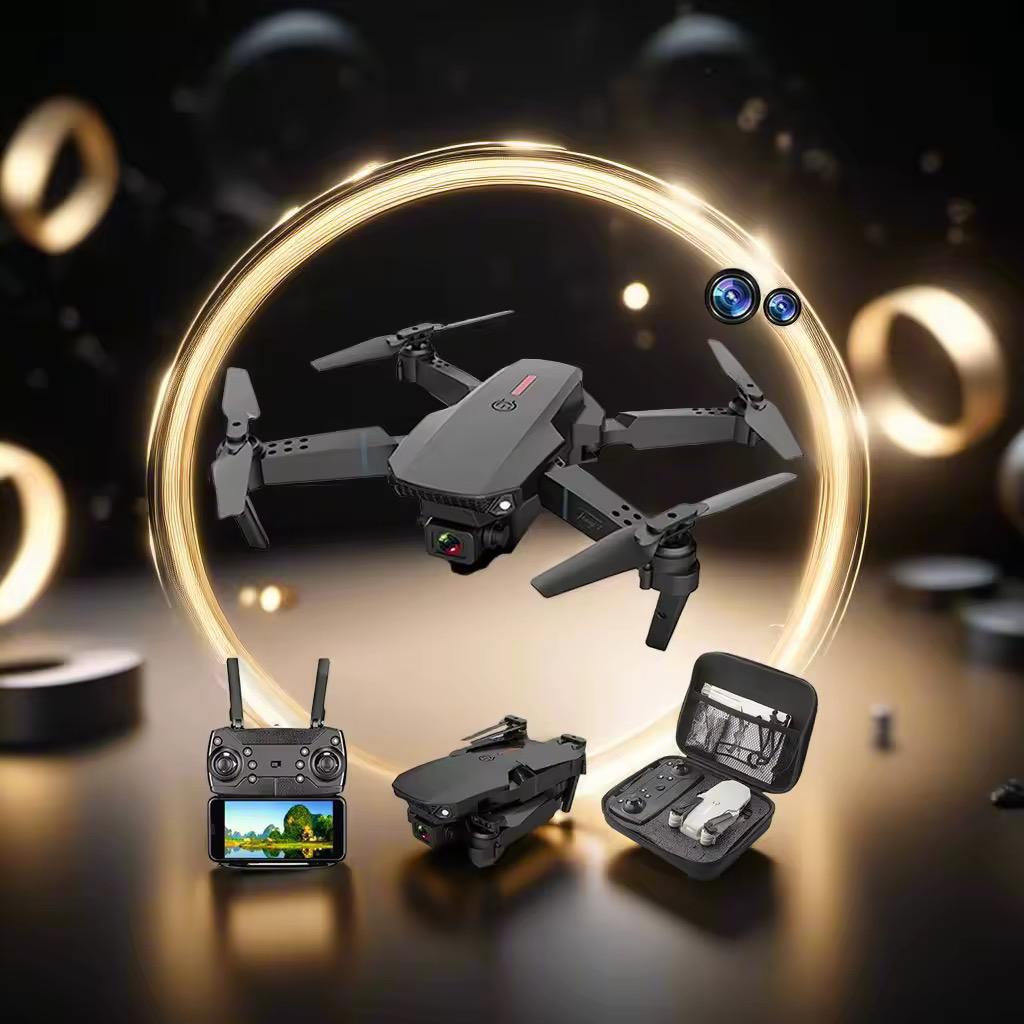 Drone pliable E88 avec télécommande – Compact & facile à piloter