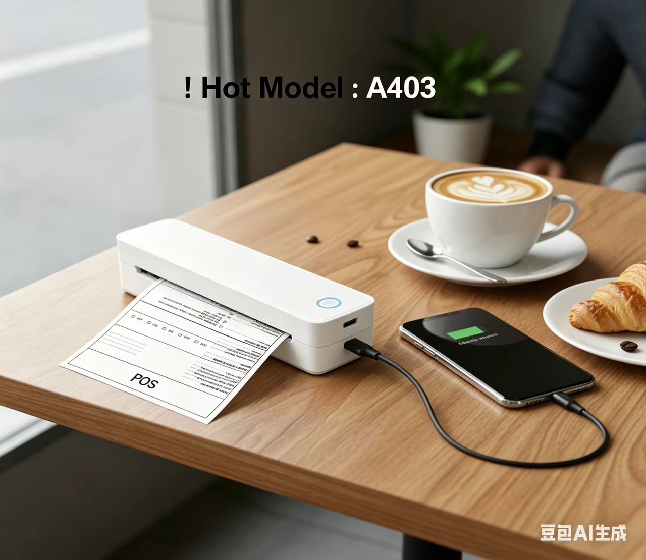 Mini Imprimante Thermique Portable A403 – Sans Encre & Rechargeable