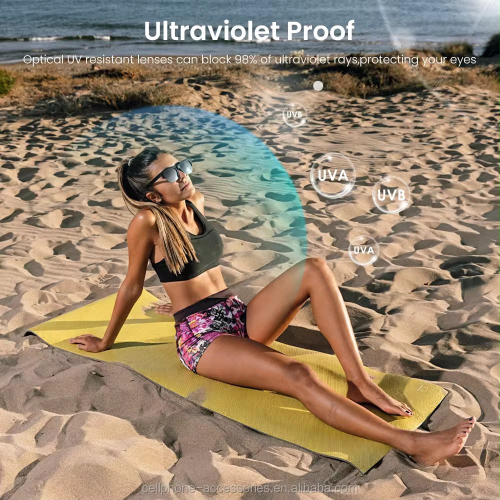 Lunettes Bluetooth Audio Sans Fil F-01 avec Haut-parleurs Intégrés