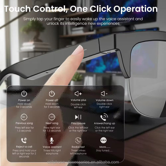 Lunettes Bluetooth Audio Sans Fil F-01 avec Haut-parleurs Intégrés
