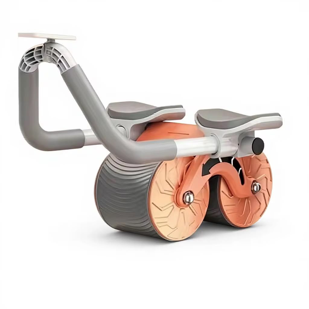 Roue Abdominale Double avec Poignée – Équipement de Fitness